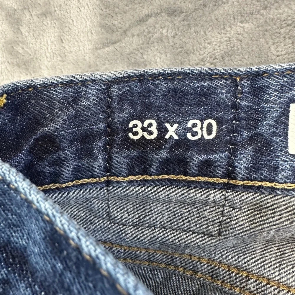 Gap 1969 Straight Leg Jeans Men's Size 33x30 Blue Dark Wash Pants